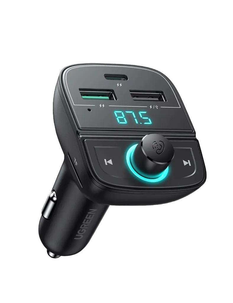 UGREEN 80910 Bluetooth Car Charger (5.0+PD+QC3.0+USB Flash Drive+TF)