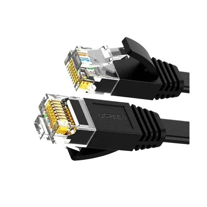 UGREEN 50184 Cat 6 U/UTP Pure Copper Ethernet Flat Cable 1m Black