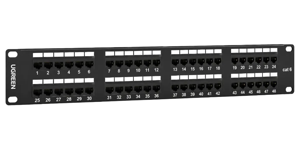 UGREEN 80442 Cat 6 1U 48-Port UTP Patch Panel