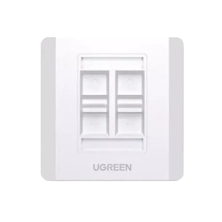 UGREEN 80443 Quadruple-Port Wall Plate 1 PC