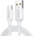 UGREEN 60123 USB-A 2.0 to USB-C Cable Nickel Plating 1m (White)