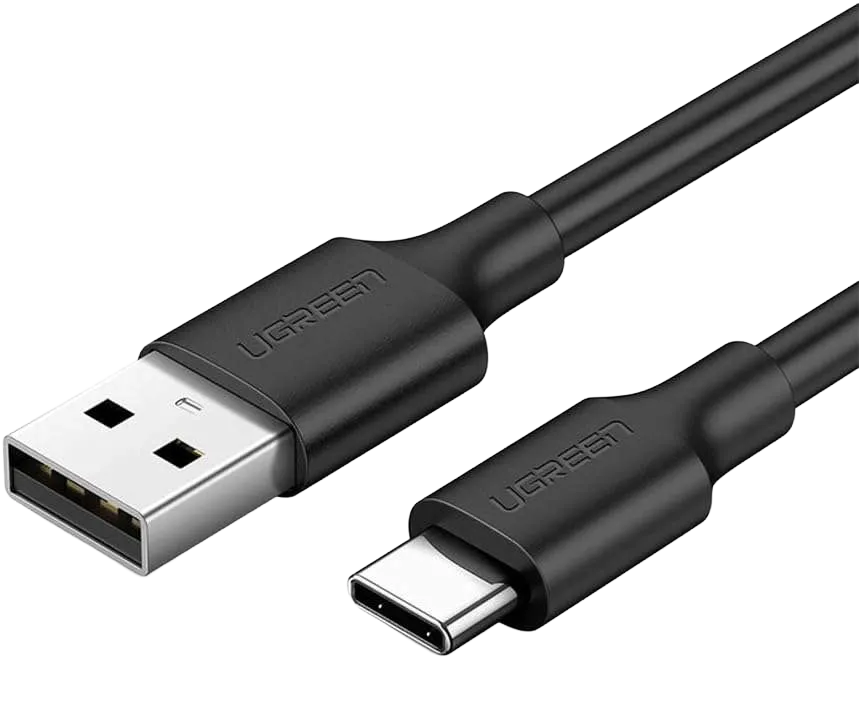 UGREEN 60116 USB-A 2.0 to USB-C Cable Nickel Plating 1m (Black)