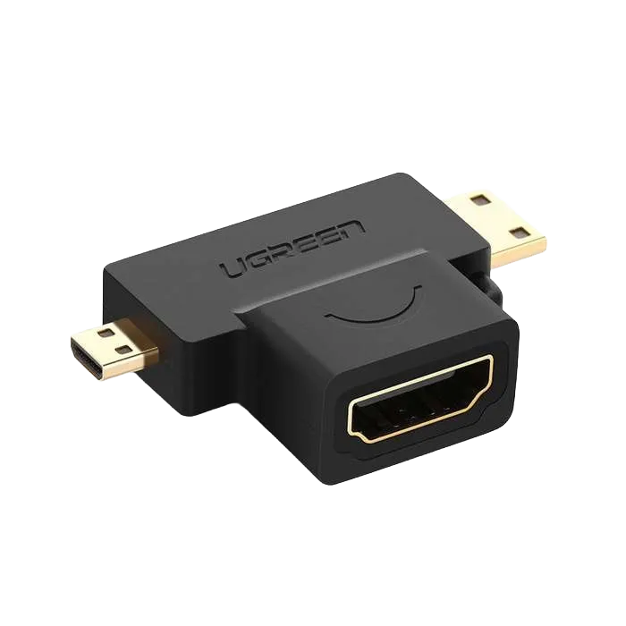 UGREEN 20144 HDMI Female to Micro HDMI + Mini HDMI Male 4K Adapter