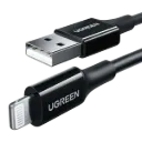 UGREEN 80823 USB-A Male to Lightning Male Cable Nickel Plating 2m Black