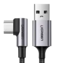 UGREEN 50942 Right Angle USB-A to USB-C Cable 2m Space Gray