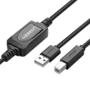 UGREEN 10362 USB 2.0 A Male to B Male Active Printer Cable 15m Black