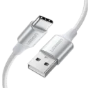 UGREEN 60133 USB-A 2.0 to USB-C Cable Nickel Plating Aluminum Braid 2m White