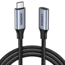 UGREEN 80810 USB-C Male to Female Gen2 5A Braided Cable 0.5m Black