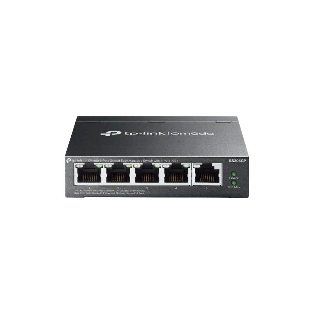 TP-Link ES205GP Omada Omada 5-Port Gigabit Easy Managed Switch with 4-Port PoE+