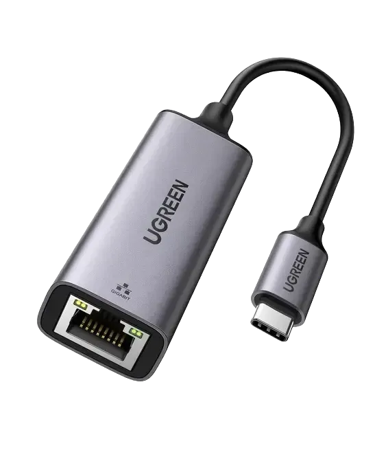 UGREEN 50737 USB Type C to 10/100/1000M Ethernet Adapter Space Gray