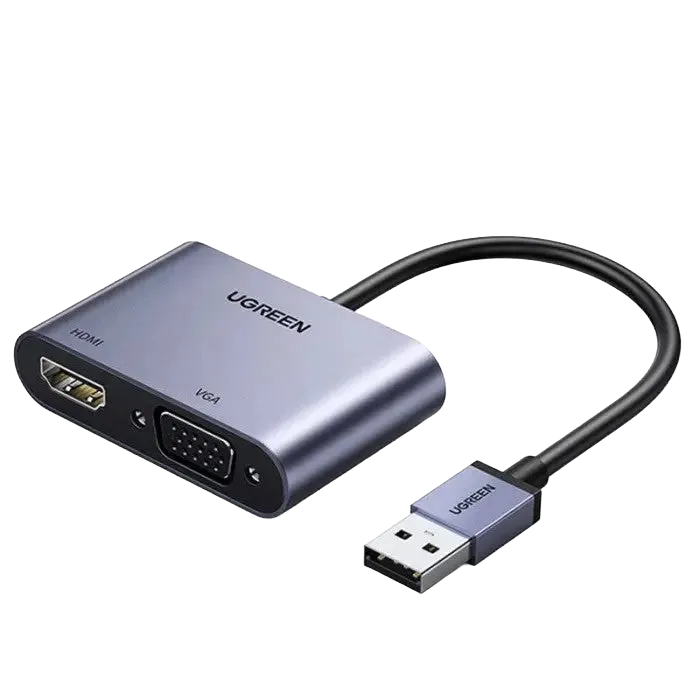 UGREEN 20518 USB 3.0 to HDMI+VGA Adapter 1080P