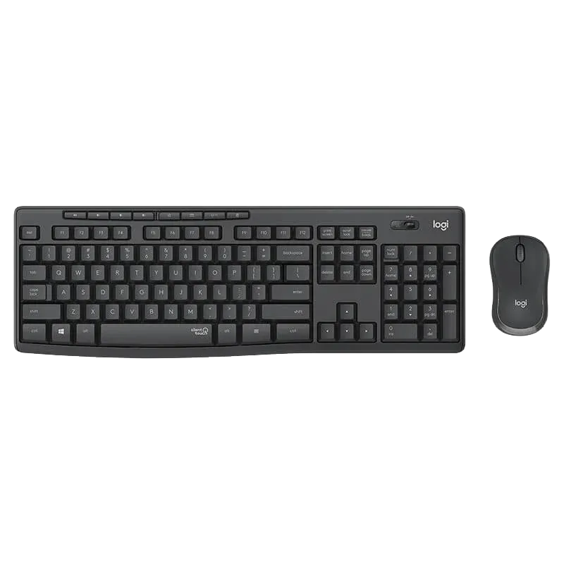 Logitech MK295 Silent Wireless Keyboard and Mouse Combo USB English Arabic