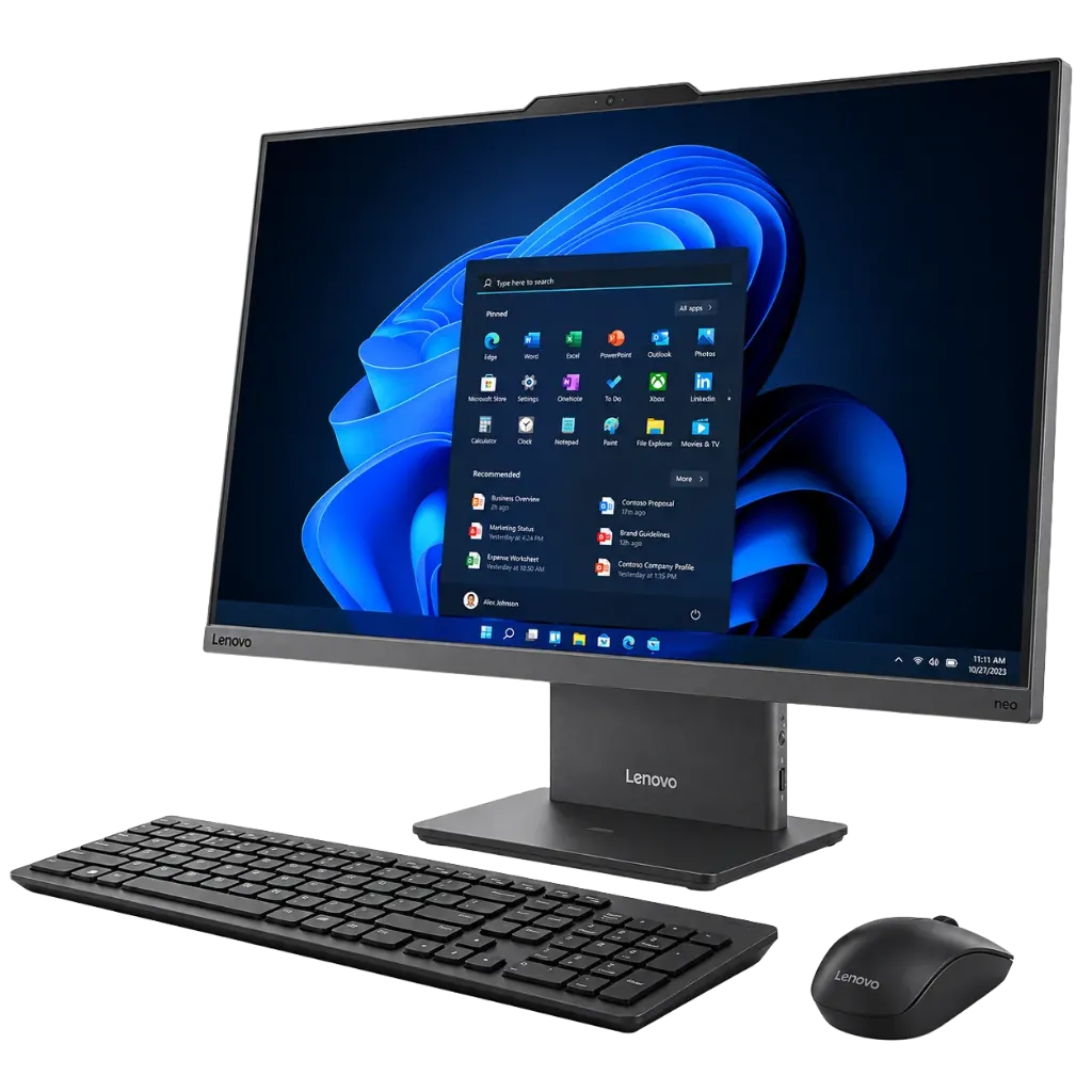 Lenovo ThinkCentre Neo 50a Gen 5 All-in-One PC Intel® Core™ i5 13th Generation 8GB RAM 512GB NVMe SSD 24" FHD Display Windows 11 Pro