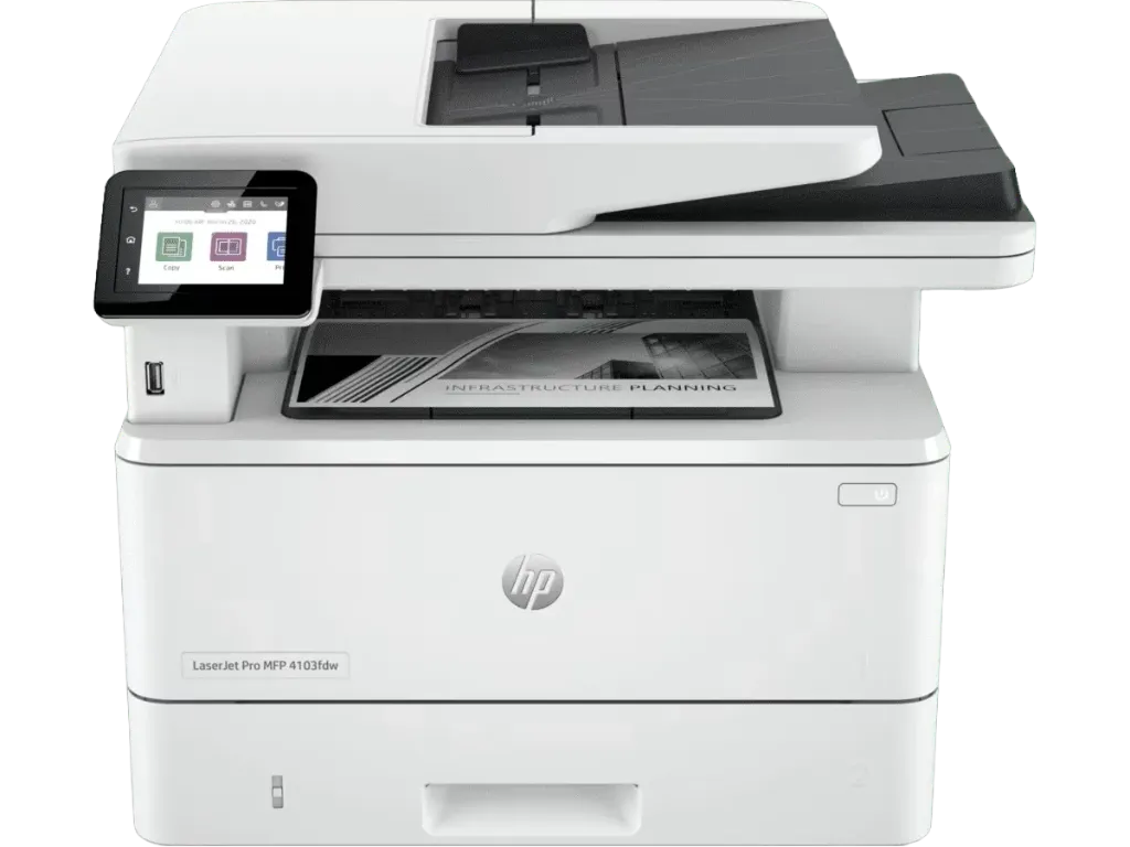 HP LaserJet Pro MFP 4103dw Multifunction Printer Print Copy Scan Duplex WiFi Ethernet