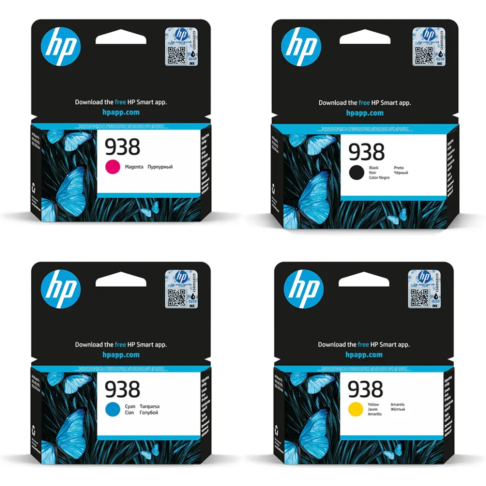 HP 938 Original Ink Cartridge 4-Pack (CMYK)