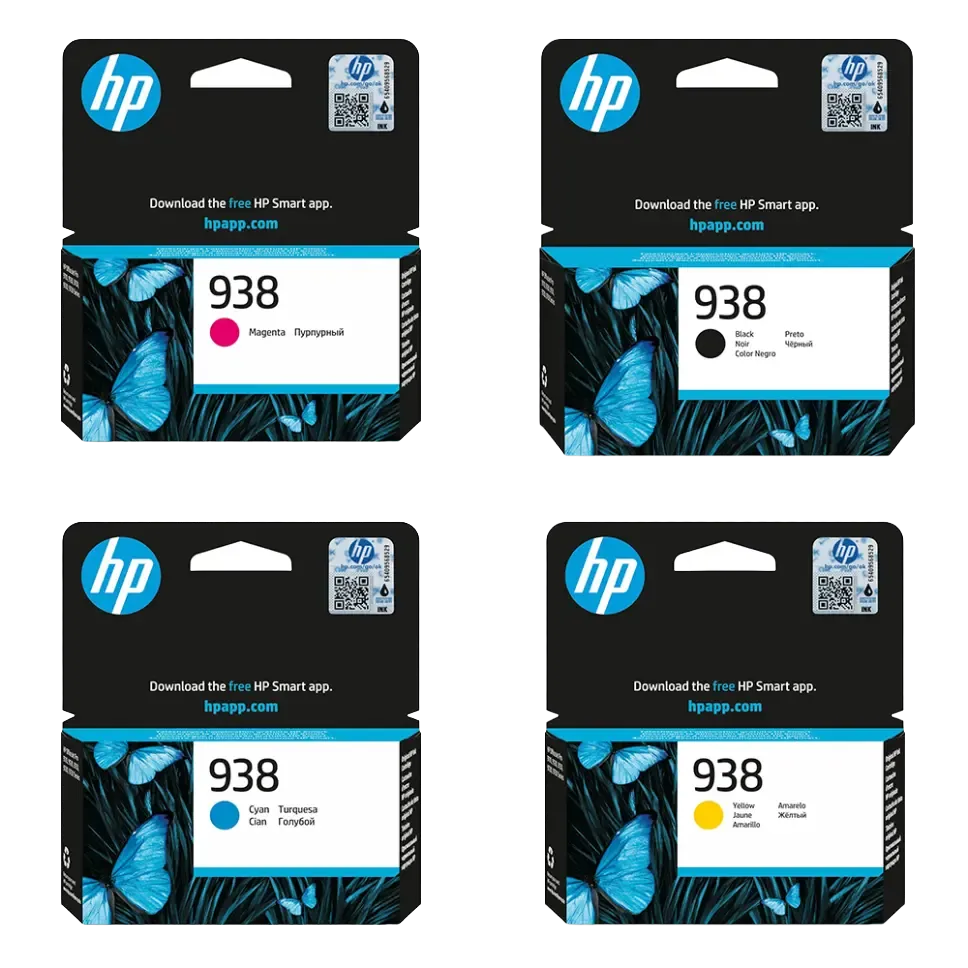 HP 938 Original Ink Cartridge 4-Pack (CMYK)