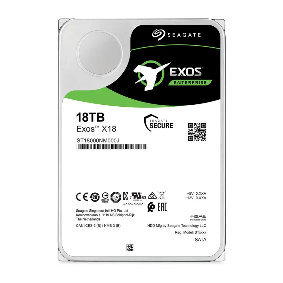 Seagate Exos X18 Enterprise 18TB SATA 6Gb/s 7200 RPM