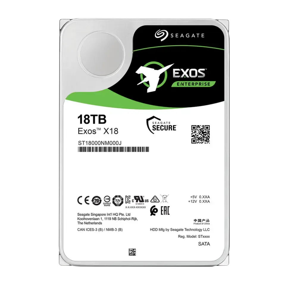 Seagate Exos X18 Enterprise 18TB SATA 6Gb/s 7200 RPM