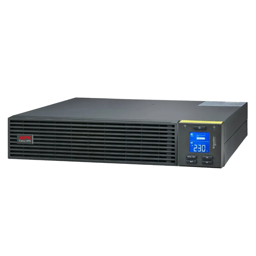 APC Easy UPS On-Line 3000VA Rackmount 2U 6x IEC C13 + 1x IEC C19 outlets Intelligent Card Slot LCD W/ rail kit