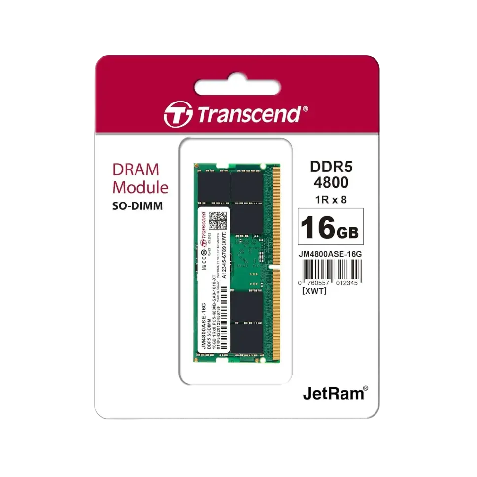 Transcend RAM 16GB DDR5 4800MHz  Laptop Memory 