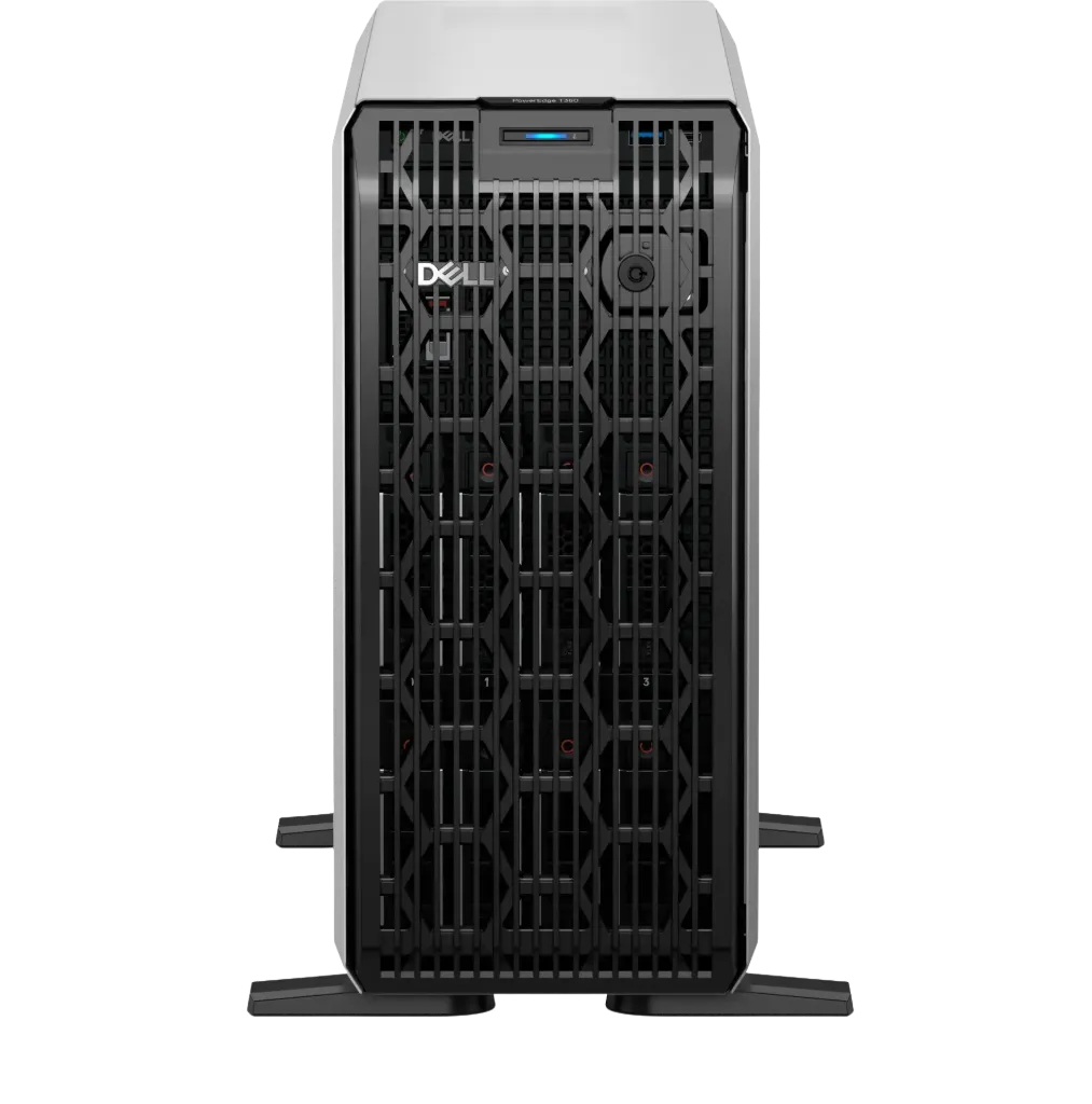 Dell PowerEdge T360 – Xeon E-2436 2.9GHz 6C/12T – 64GB DDR5 ECC 5600MT/s – 3.84TB Kingston SC600 RI 2.5" Hot-Plug SSD (3.5" HYB Carrier) – Broadcom 5720 Dual 1Gb LOM – PERC H355 Adapter – 3.5" Chassis up to 8 Hot-Plug Drives – Dual Hot-Plug 700W Titanium PSU (200–240V) – iDRAC9 Basic