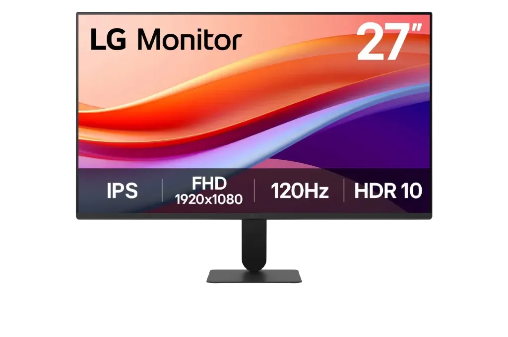 LG 27 Inch FHD IPS 120Hz HDR10 Monitor with Slim Stand | 27U411A-B