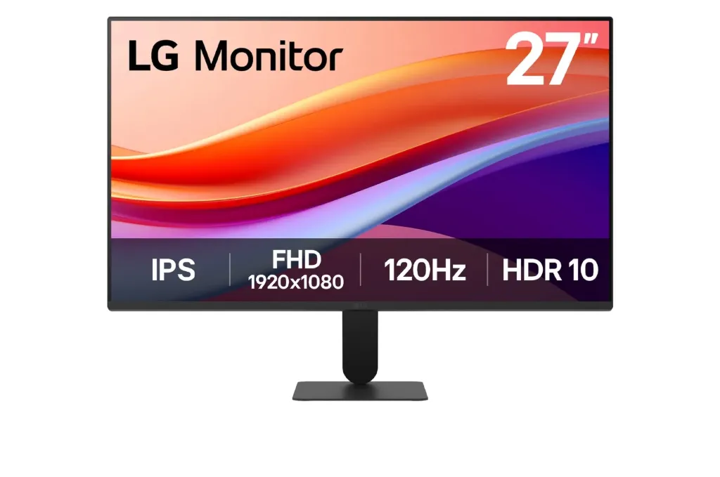 LG 27 Inch FHD IPS 120Hz HDR10 Monitor with Slim Stand | 27U411A-B