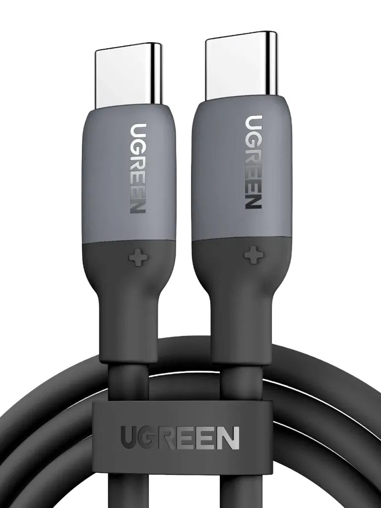 UGREEN 15283 USB-C to USB-C Silicone Fast Charging Cable - 1m Black