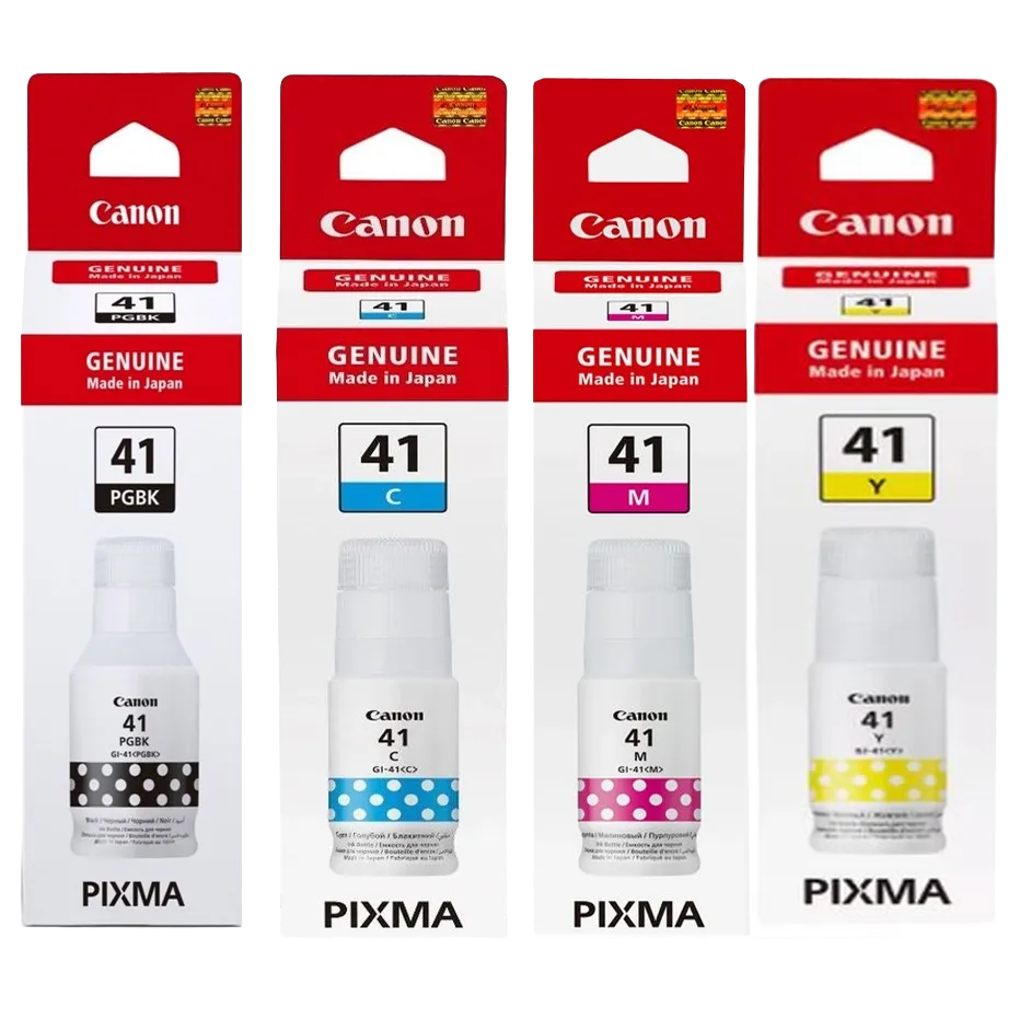 Canon GI-41 Original Ink Bottle Set – Black/Cyan/Magenta/Yellow
