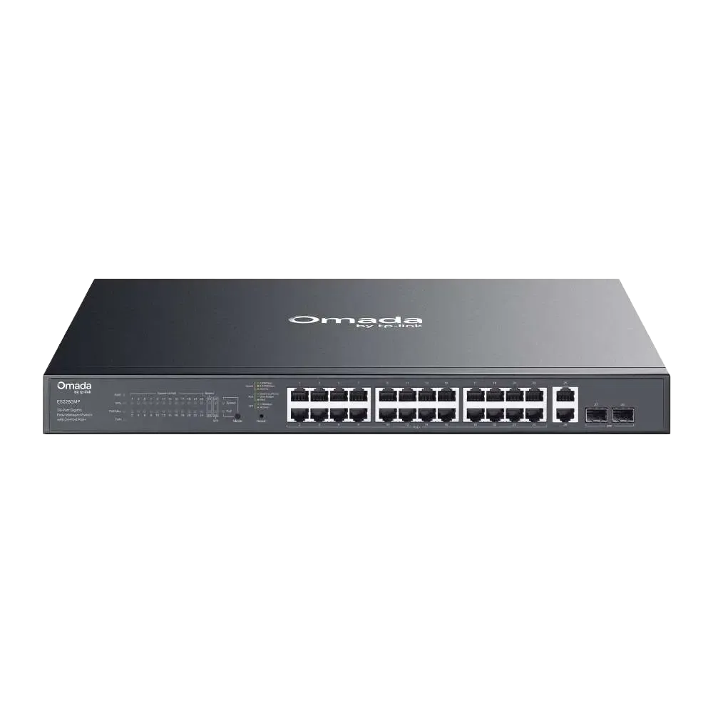 TP-Link Omada ES228GMP 28-Port Gigabit Easy Managed Switch with 24-Port PoE+