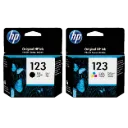 HP 123 Original Ink Cartridge Set – Black/Tri-color