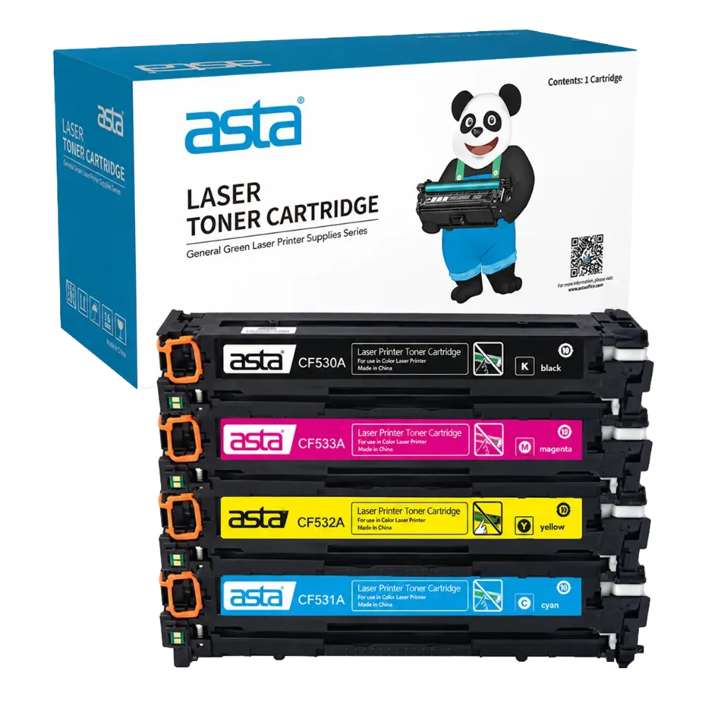 ASTA 205A HP CF530A CF531A CF532A CF533A Compatible Toner Set Black Cyan Magenta Yellow