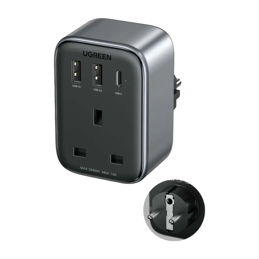 UGREEN 90612 30W Outlet Extender UK (2A1C)