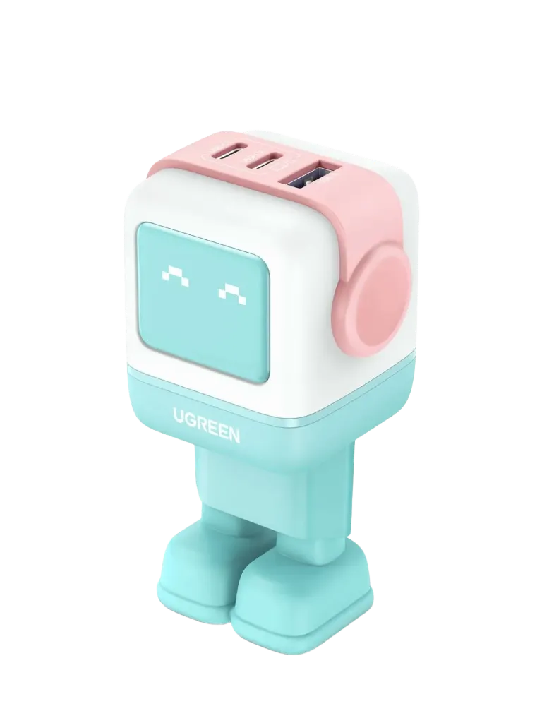 UGREEN 35855 Nexode RG 65W 3-Port GaN Fast Charger Pink Blue EU