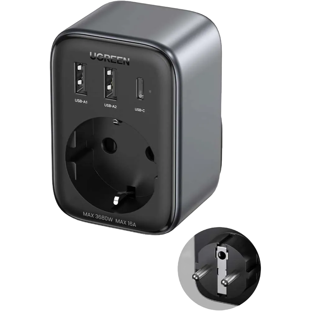 UGREEN 90613 30W Outlet Extender EU (2A1C)