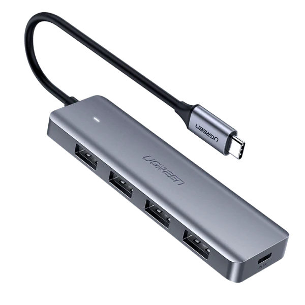 UGREEN 50985 4-Port USB 3.0 Hub + Powered by Micro USB Metal Plated Shell