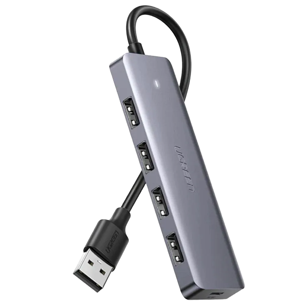 UGREEN 50985 4-Port USB 3.0 Hub + Powered by Micro USB Metal Plated Shell