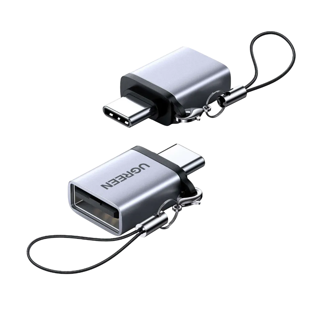 UGREEN 50283 Type C to USB 3.0 A Adapter Cable with Lanyard Space Gray