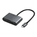 UGREEN 50505 USB-C to HDMI + VGA +USB 3.0 Adapter with PD Space Gray