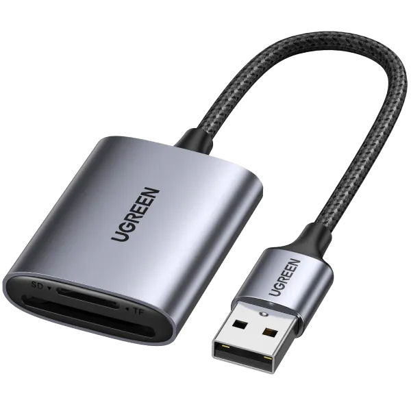 UGREEN 80887 USB-A to SD/TF Memory Card Reader Alu Case
